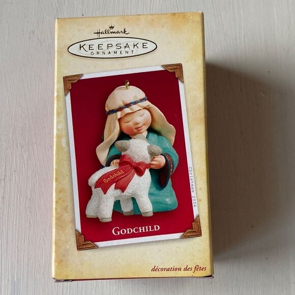 Hallmark Handcrafted 2004 Godchild Keepsake Ornament in Box - Picture 1 of 11